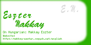 eszter makkay business card